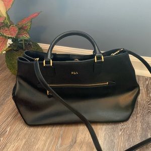 Black Leather Shoulder Bag